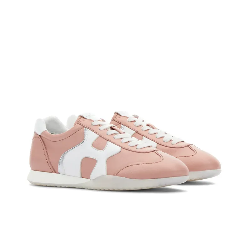 HOGAN Olympia Anti-Slip Wear-Resistant Low-Top Casual Shoes Women's Pink-2
