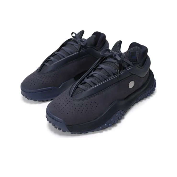 FILA FM 7 Cushioning Anti Slip And Wear Resistant Low Top Sports Casual Shoes Men's Marine Blue-2