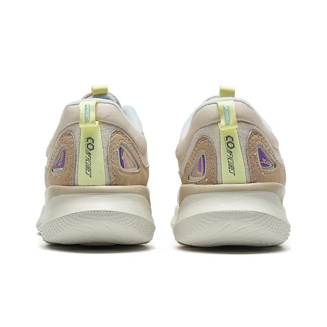 XTEP Soft Cube Running Shoes Women's Low Top Beige/Gray-4