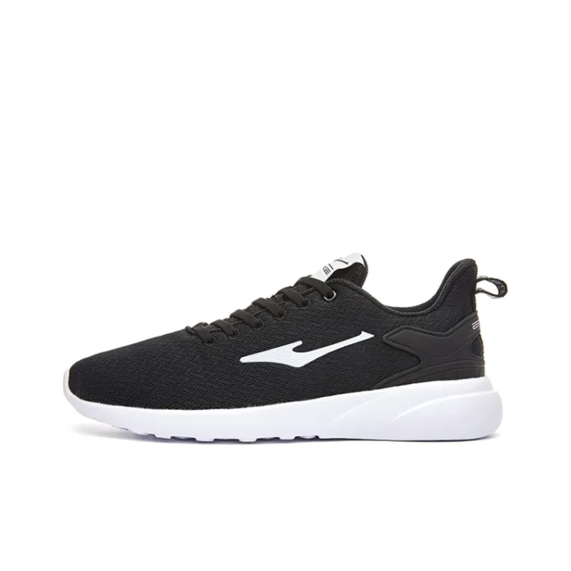 Erke Anti Slip Wear Resistant Low Top Sports Casual Shoes Men's Black White-0