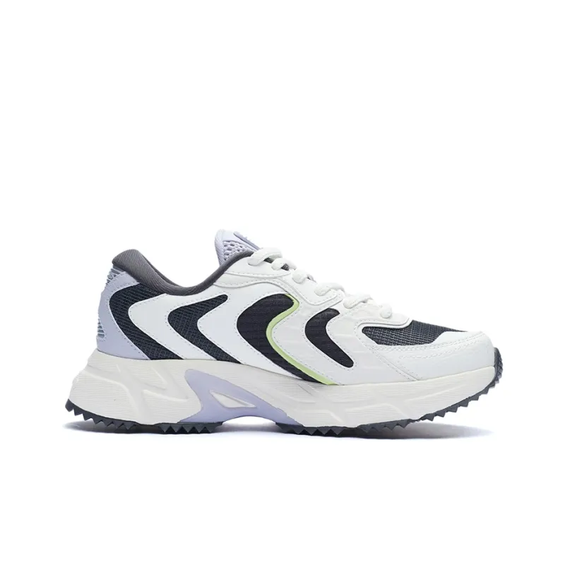 LiNing Cushioning Anti-Slip And Wear-Resistant Low-Top Running Shoes Women's White Black-1