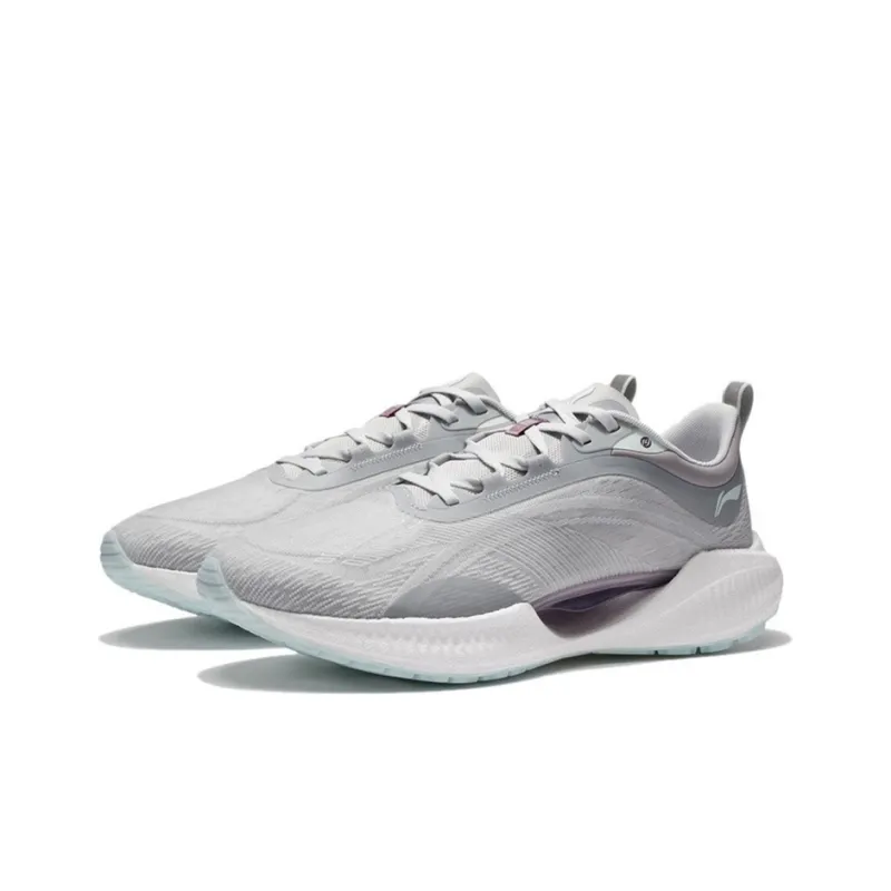 LiNing Super Light 19 Cushioning, Slip Resistant, Abrasion Resistant, Reflective Low Top Running Shoes Men's Gray-2