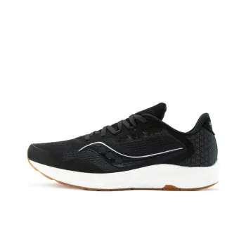 Saucony Freedom 4 Cushioning Anti-Slip And Wear-Resistant Low-Top Casual Running Shoes Men's Black White
