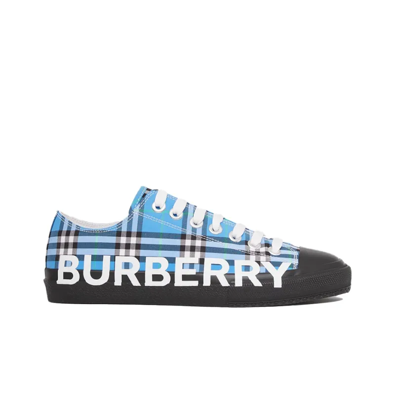 Burberry Low Top Stylish Skateboarding Shoes Women's Azure Blue-1