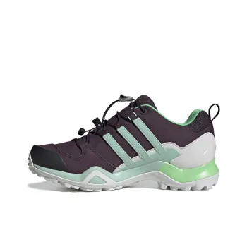 Adidas Terrex Swift R2 Gore-Tex Hiking Slip-Resistant Cushioning Low-Top Trekking Shoes Women's Purple Green White