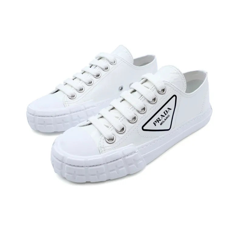 PRADA Skateboard Shoes Women's White-1