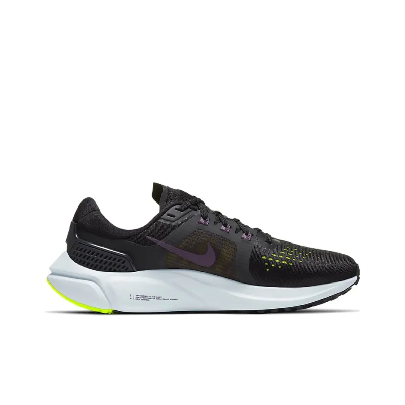 Nike Air Zoom Vomero 15 Cushioned Slip Resistant Abrasion Resistant Low Top Running Shoes Women's Black Green Purple-1