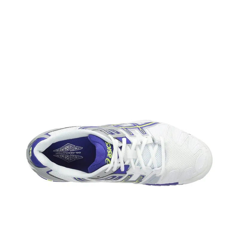 Asics Gel-Resolution 5 Wear-Resistant Low-Top Tennis Shoes Women's White-purple-gray-3