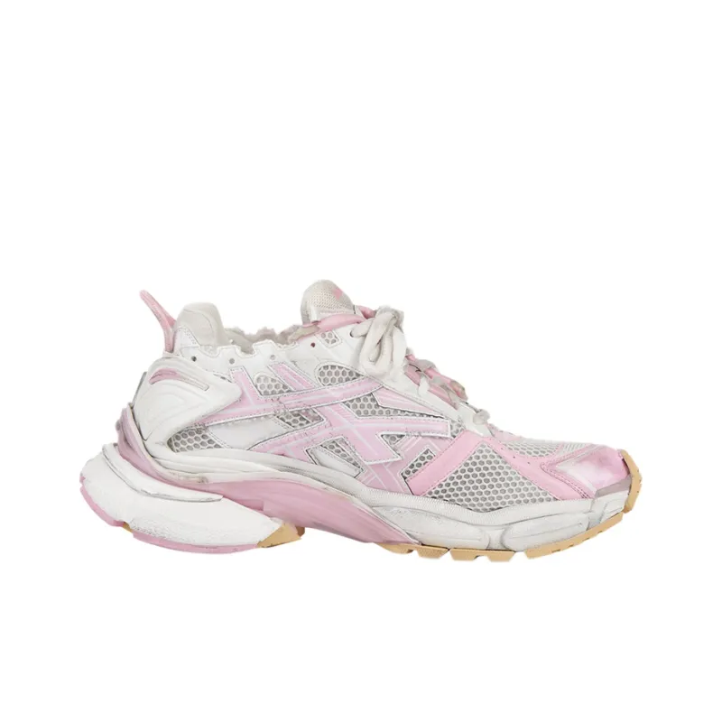 Balenciaga Runner Sneakers 'White Baby Pink Mesh And Nylon' Women's-1