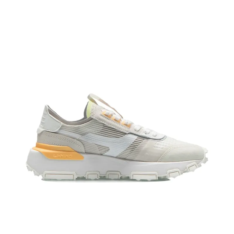 LiNing Cushioning Rebound Low Top Running Shoes Women's Pearl White-1