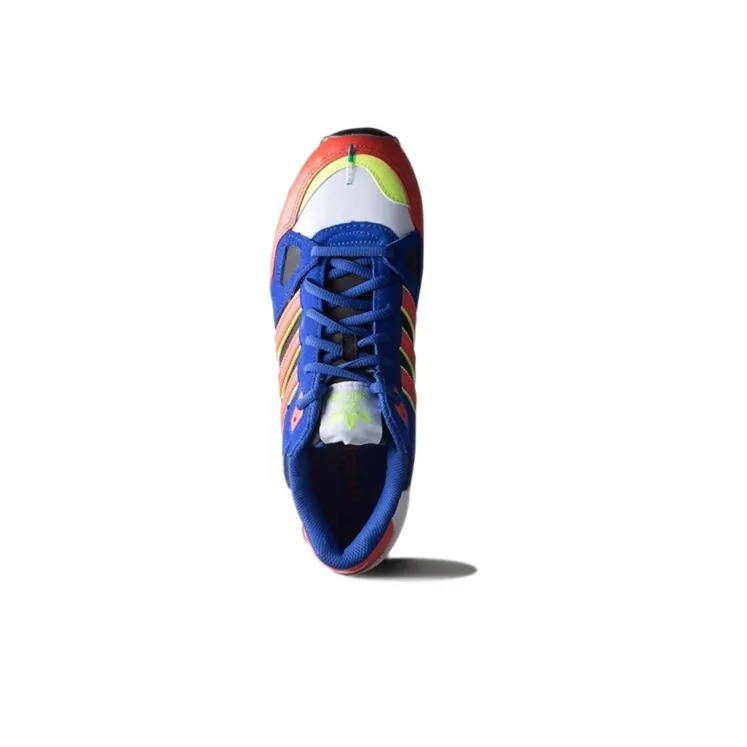 Adidas Originals ZX 750 Cushioned Wear Resistant Coverage Low Top Casual Shoes Men's Blue Red-4