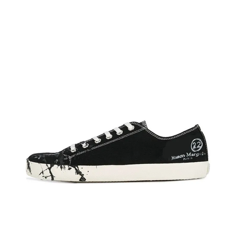 Maison Margiela Tabi Low Top Skateboard Shoes Men's Black White-0