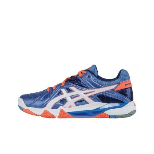 Asics Gel-cyber Sensei Anti-Slip And Wear-Resistant Breathable Low-Top Running Shoes Women's Blue Orange
