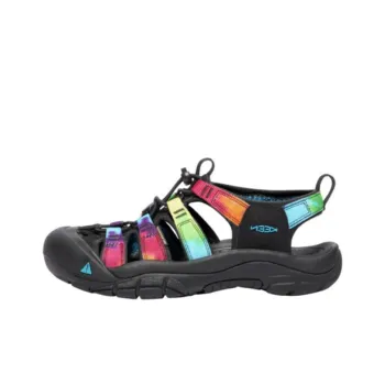 KEEN Newport Retro Wear Resistant River Trekking Shoes Sandal Women's Black/Tie Dye Multicolor