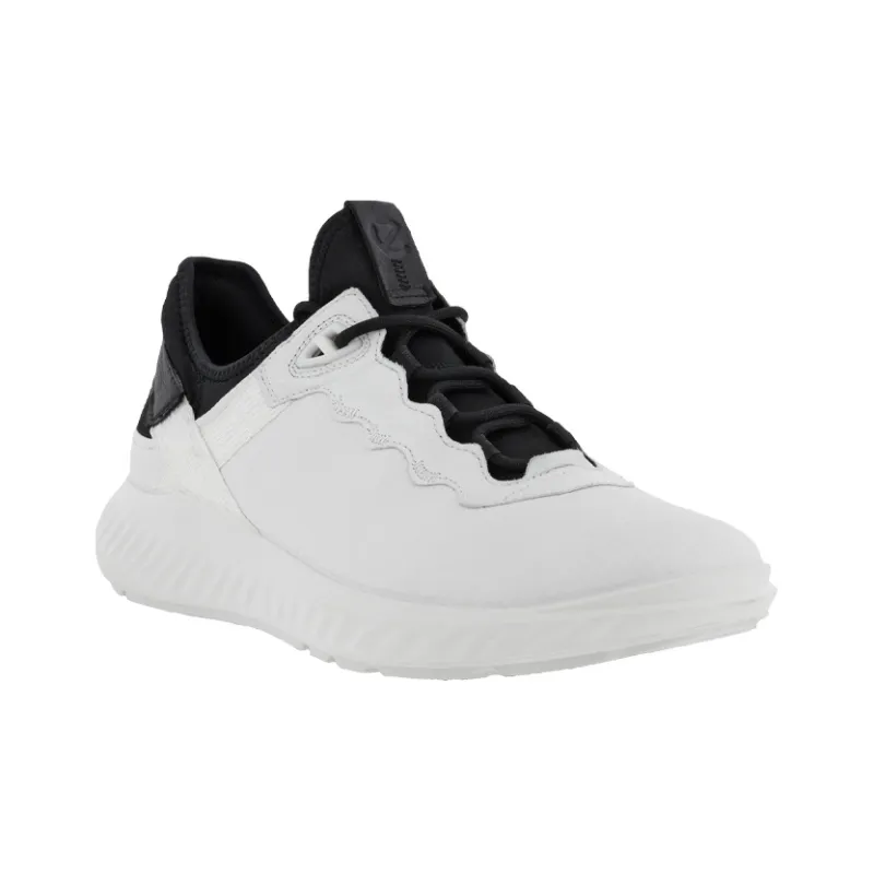 Ecco ATH 1FM L Cushioning, Slip Resistant, Abrasion Resistant Coverage Low Top Casual Shoes Men's Black White-2