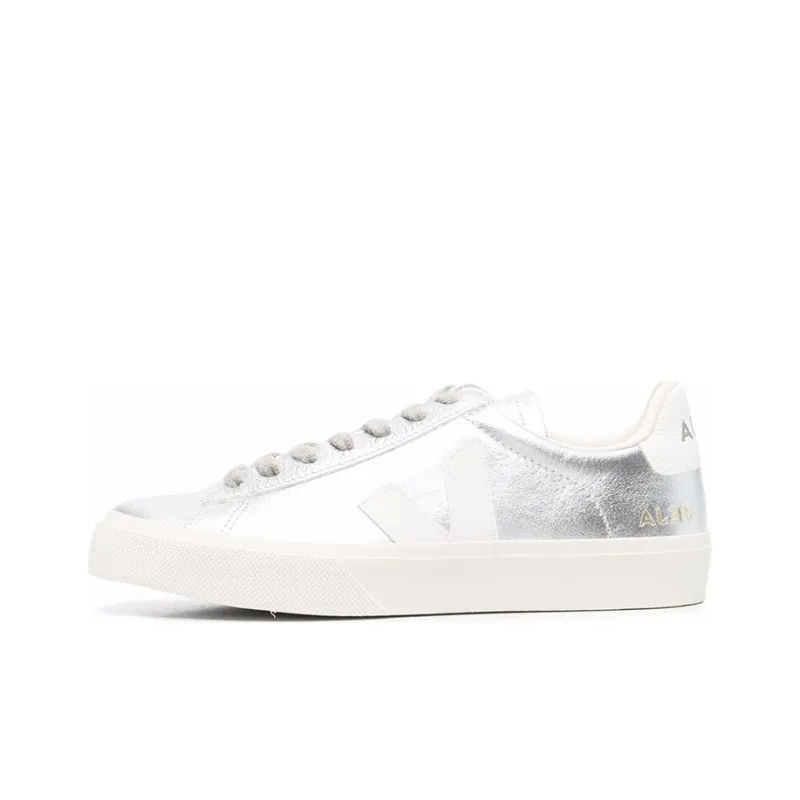 VEJA Campo Stylish Skateboarding Shoes Women's Silver-0