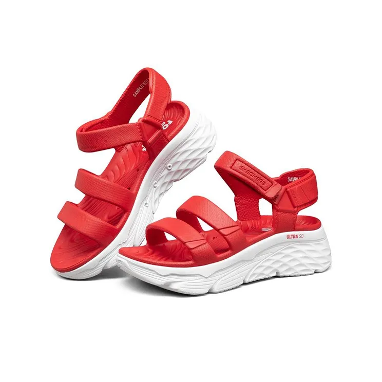 Skechers Ultra Flex Casual Sandal Red Women's-2