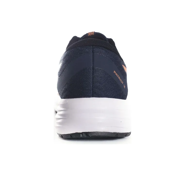Asics Patriot Durable Breathable Low-Top Running Shoes Men's Blue Orange-3