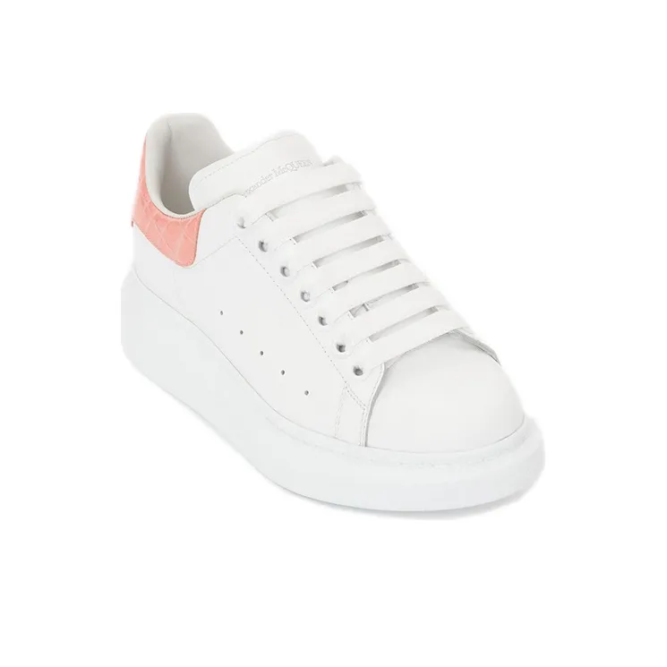 Alexander McQueen Oversized Patent Pink Embossed Croco Women's-2