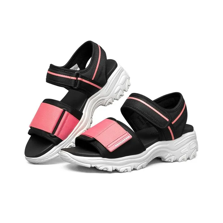 Skechers D'Lites 1.0 Sandals Black/Pink Women's-2