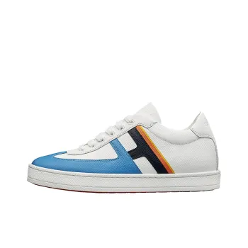 HERMES Boomerang Low Top Stylish Skateboarding Shoes Women's White Blue