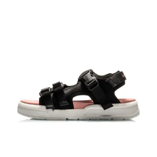 LINING Beach Sandals Women's Black/Orange Pink