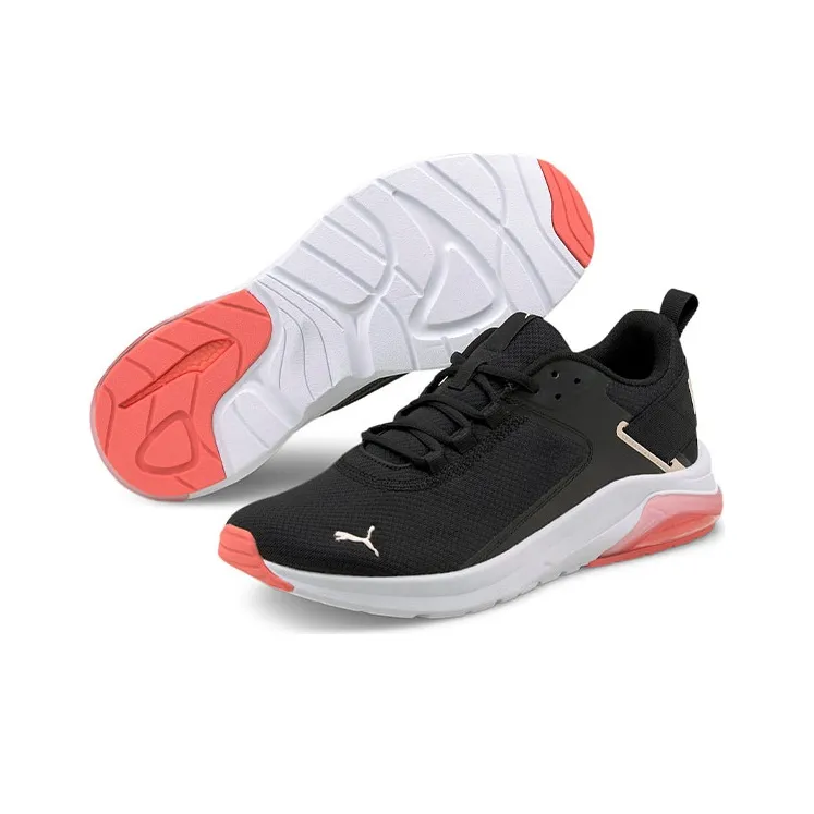 PUMA Electron Running Shoes Men Low-Top Black/White/Orange-2