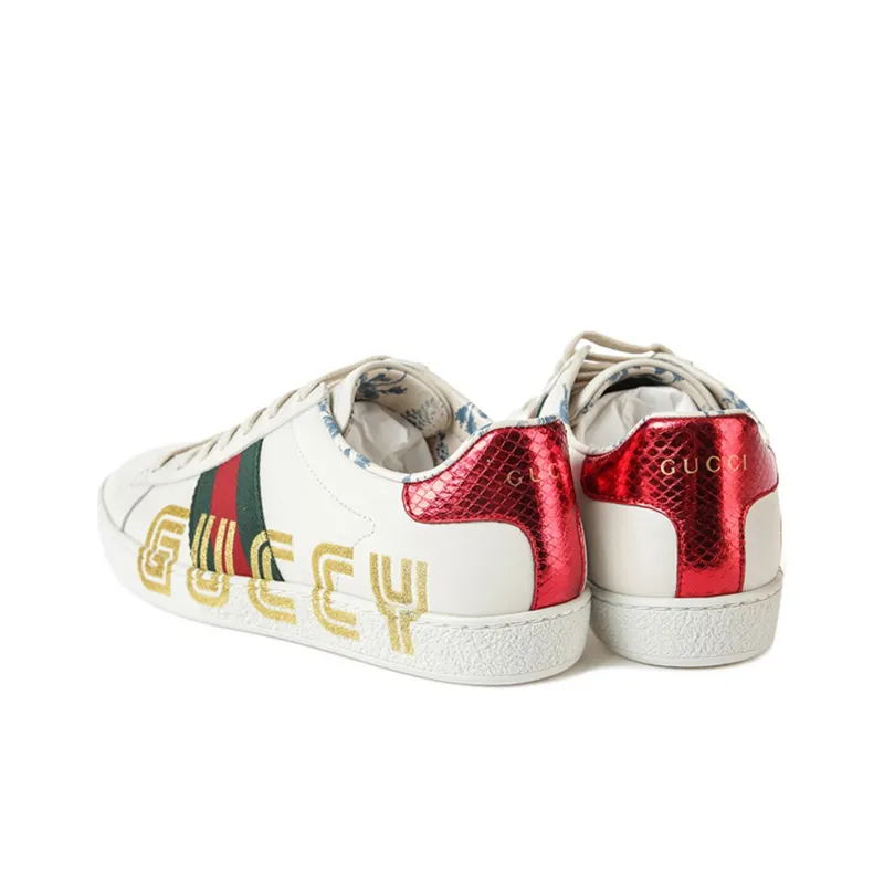 GUCCI Women's Ace Low 'Guccy Print' Women's-3