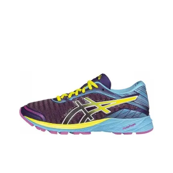Asics Dynaflyte Anti-Slip And Wear-Resistant Breathable Low-Top Running Shoes Women's Blue Purple Yellow