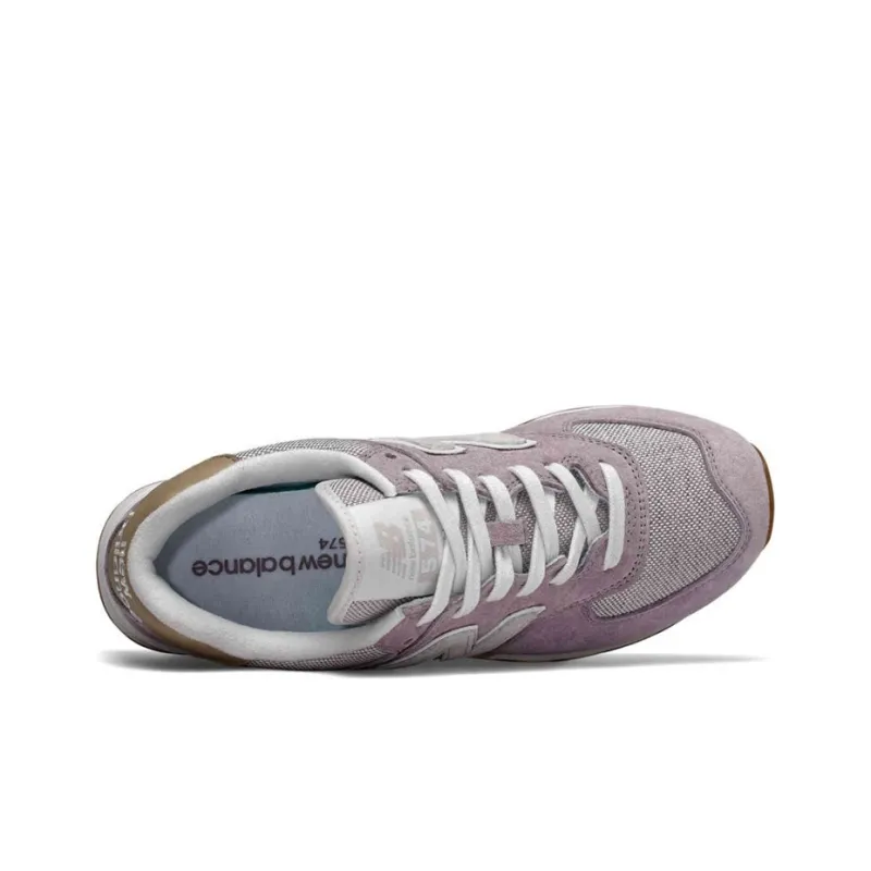 New Balance NB 574 Breathable, Lightweight, And Abrasion Resistant Low Top Casual Running Shoes Women's Gray White-2