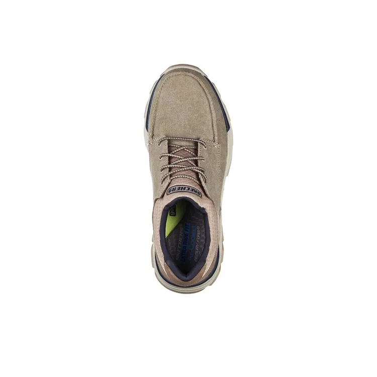 Skechers Respected Loleto Wear-Resistant Low-Top Running Shoes Men's Taupe-3
