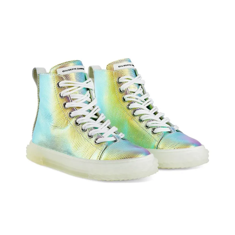 Giuseppe Zanotti/GZ Blabber High Top Skateboard Shoes Women's Gold-2