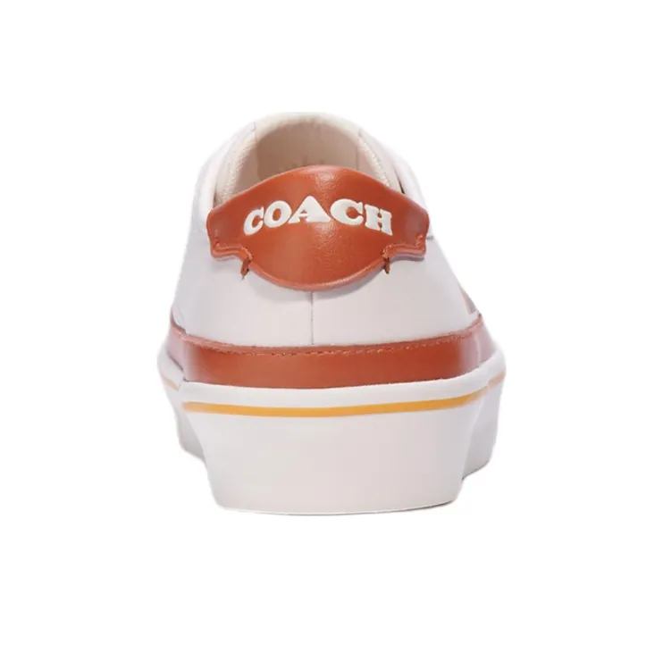 COACH CitySole Citysole Platform Stylish Skateboarding Shoes Women's White Brown-4