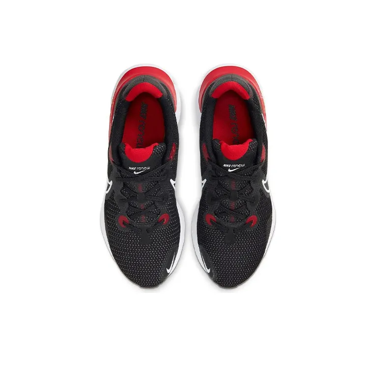 Nike Renew Run 4E Wide 'Black University Red'-3