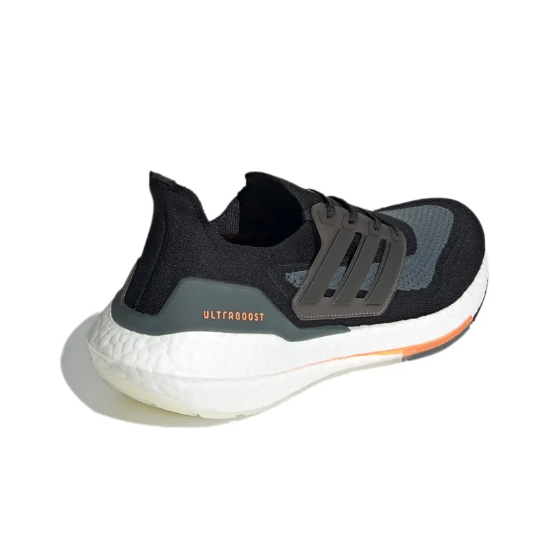 Adidas Ultra Boost 21 Black Blue Oxide Screaming Orange-3