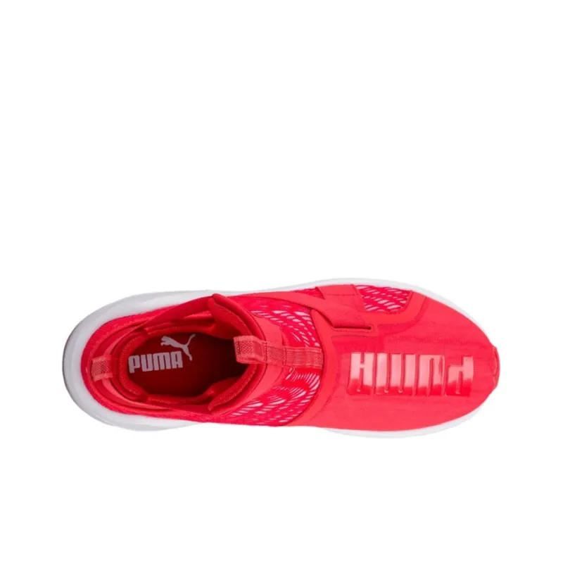 PUMA Fierce Strap Swirl Anti-Slip Wear-Resistant Lightweight Breathable High-Top Running Shoes Women's Pink-3