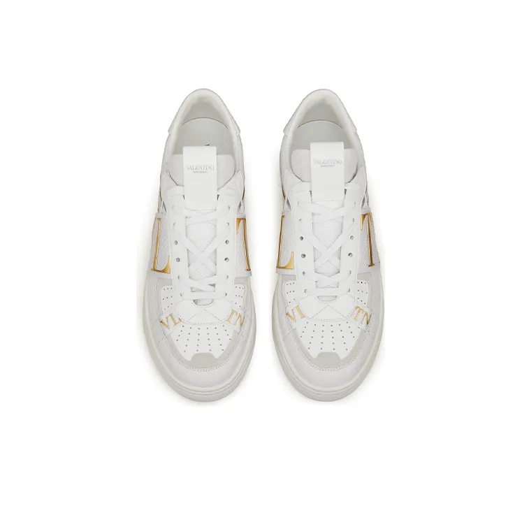 Valentino VL7N GARAVANI Low Top Stylish Skateboarding Shoes Men's White Gold-3