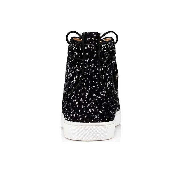 CL LUBOTING Lou Spikes Orlato Stylish Skateboarding Shoes Men's Black White-3