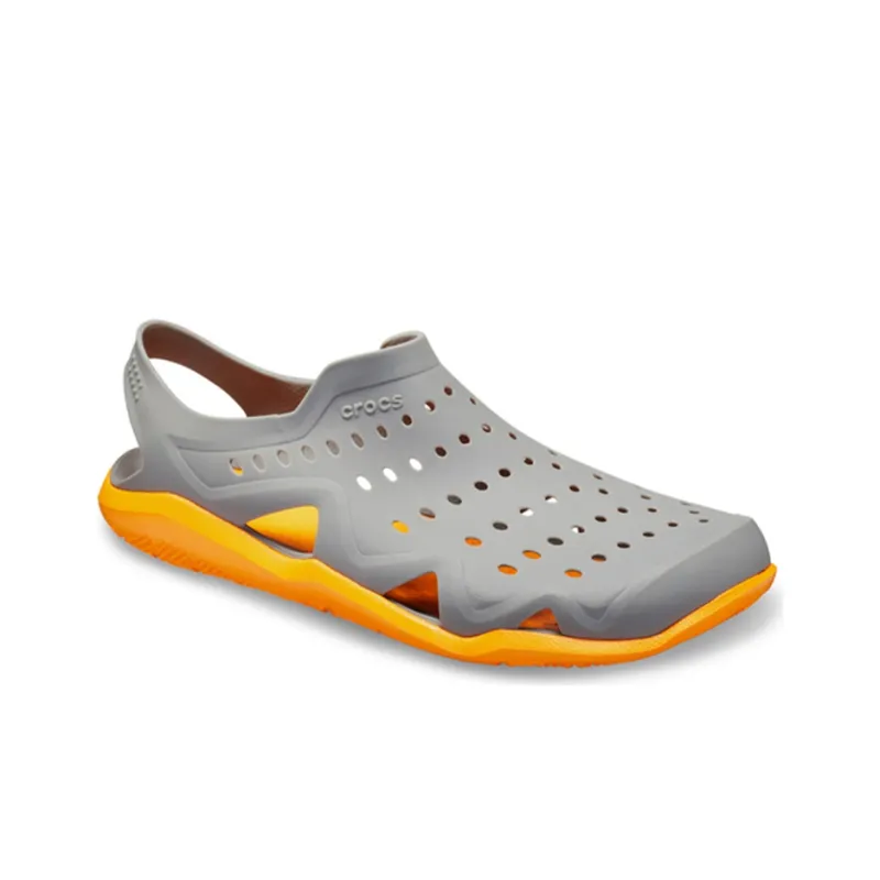 Crocs Swiftwater Wave Shoes 'Slate Grey Blazing Orange'-2