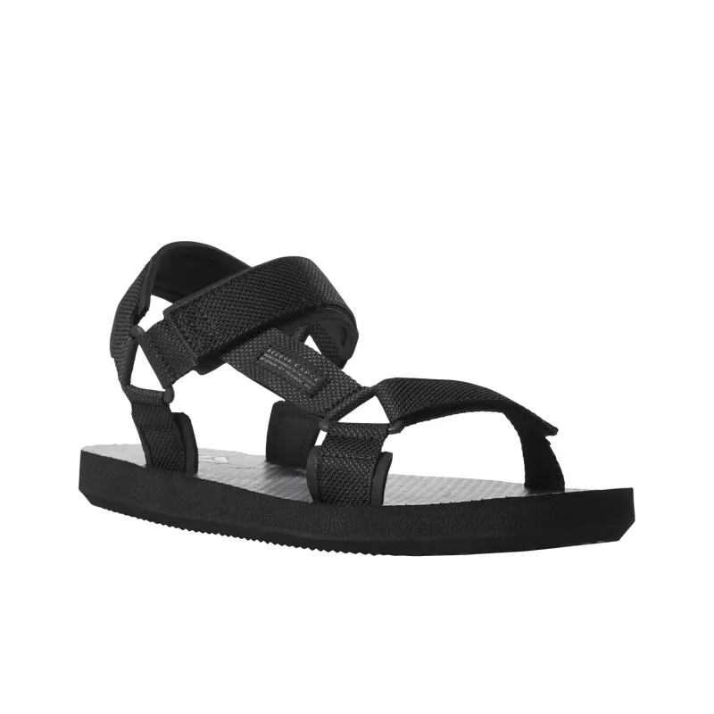 Reebok Expce Wear Resistant Non Slip Open Toe Flat Heel Sports Black Sandals-2