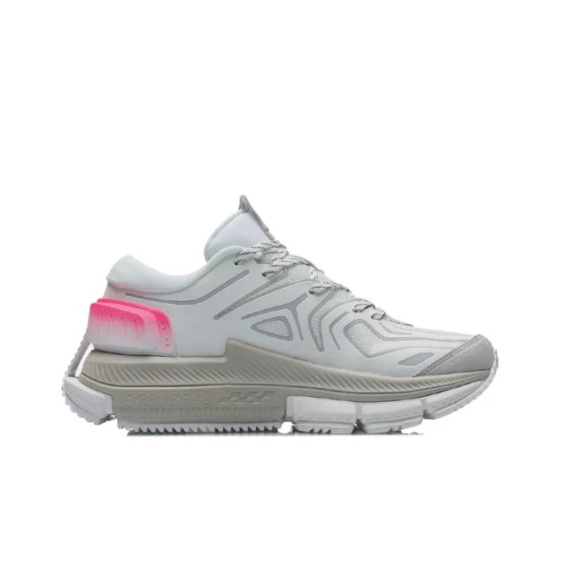LiNing Kuafu Running Shoes Men Low Top White/Grey/Powder-1
