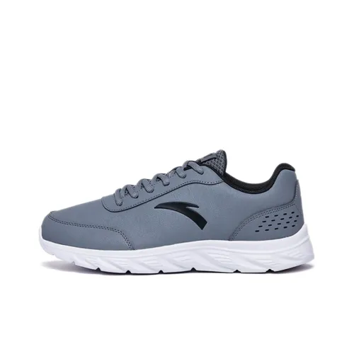 Anta Cushioning, Slip Resistant, Abrasion Resistant, Lightweight Low Top Running Shoes Men's Gray White