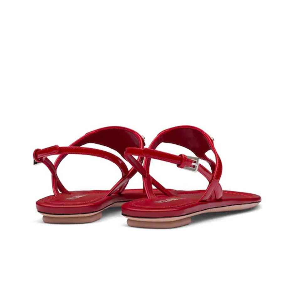 PRADA リボン付きレッドサンダル PRADA リボン付きレッドサンダル