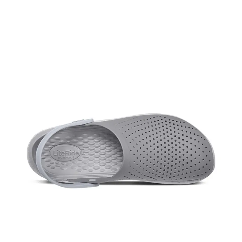 Crocs LiteRide Flash Shoes Smoke Grey White Sandals-2