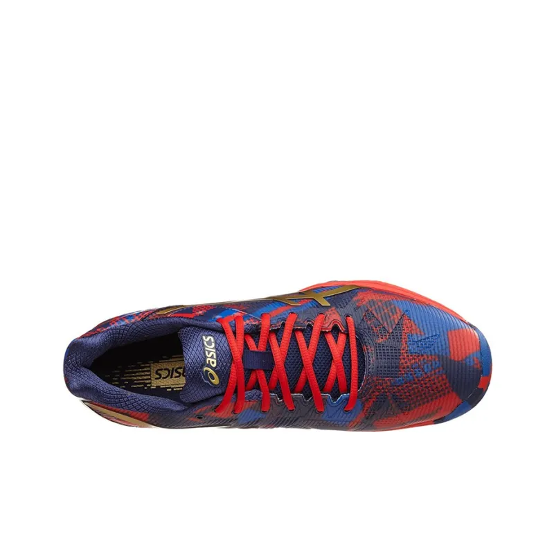 Asics Gel-Solution Speed 3 Wear-Resistant Low-Top Running Shoes Men's Red Blue-3