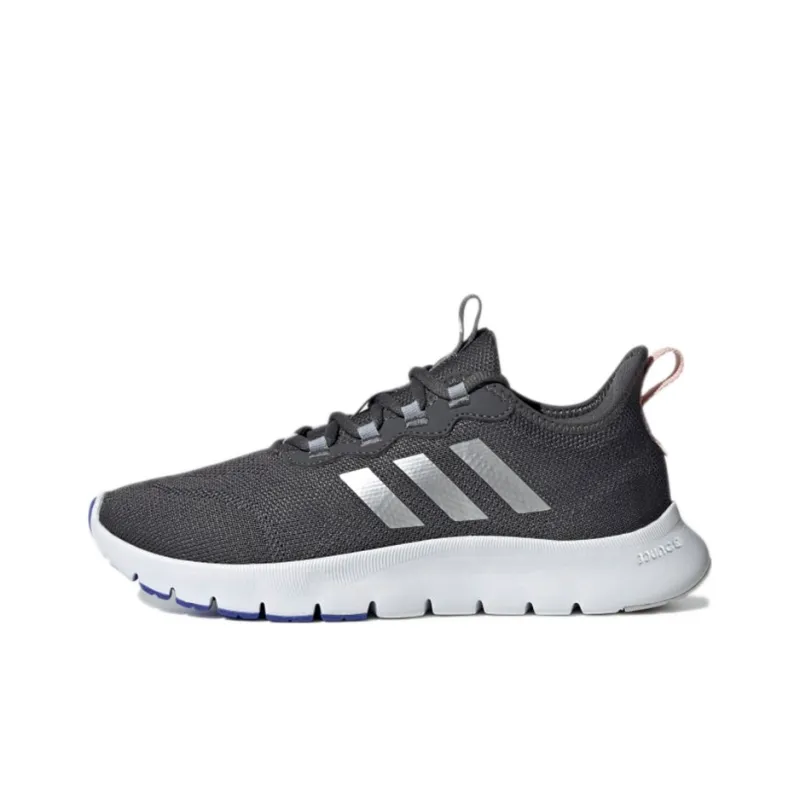 Adidas Nario Move Cushioned Slip Resistant Low Top Running Shoes Women's Gray White-0