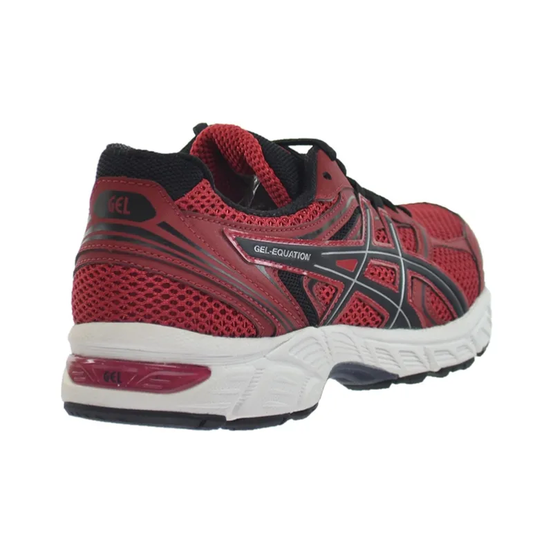 Asics Gel-Equation Breathable Lightweight Low-Top Running Shoes Men's Red Black-3