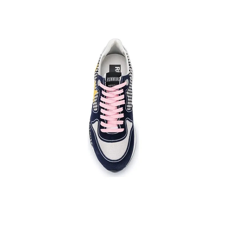 Golden Goose Running Sole Casual Shoes Women's Low Top White/Blue-4