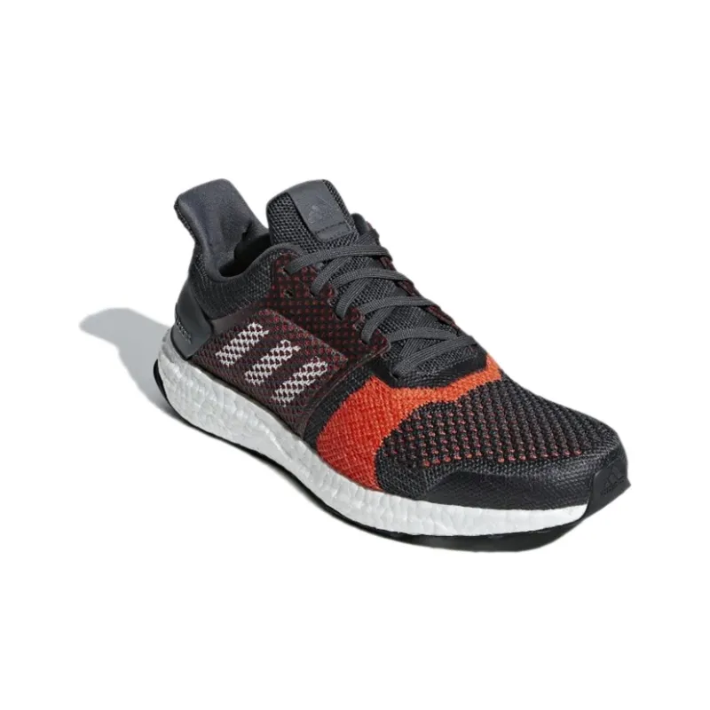 Adidas Slip-Resistant Breathable Low-Top Running Shoes Unisex Gray-brown-orange-2