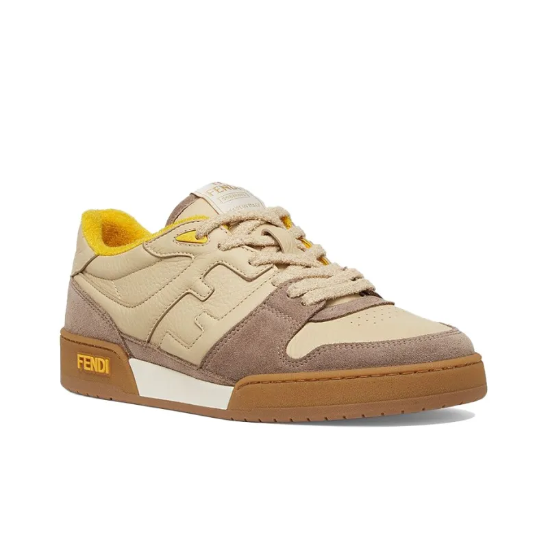 FENDI Match Low Top Suede 'Yellow Beige'-2